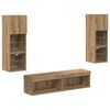vidaXL TV-wandmeubel 6 pcs Artisan Eiken Bewerkt hout