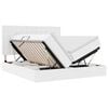 vidaXL Opbergbed met LED met opslag Puur Wit 200 x 200 cm Kunstleer