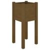 vidaXL Plantenbak 31x31x70 cm massief grenenhout honingbruin