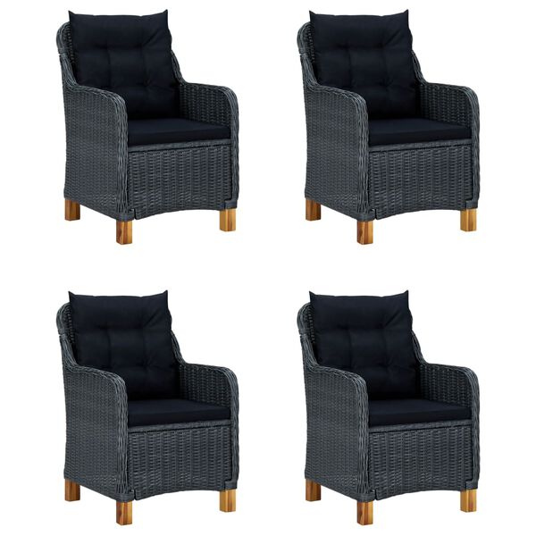 vidaXL 5-delige Tuinset donkergrijs