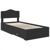 vidaXL Bedframe met hoofdeinde Zwart 100 x 200 cm Bewerkt hout