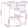 vidaXL Bureau 80x45x74 cm bewerkt hout artisanaal eikenkleur