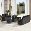 vidaXL Tuin Sofa Set met kussen 8 pcs Zwart poly rattan