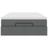 vidaXL Ottoman bed met matras 120x200cm stof donkergrijs