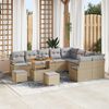 vidaXL Tuin Sofa Set met kussen met opslag 12 pcs Beige en Licht Grijs