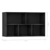 vidaXL Boekenkast/dressoir 50x25x80 cm bewerkt hout zwart