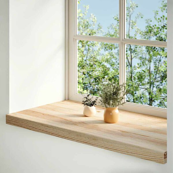 vidaXL Vensterbanken 2 st onbehandeld 80x40x2 cm massief eikenhout