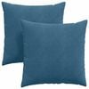 vidaXL Sofa Kussens 2 stuks Blauw 60 x 60 cm Cordstof