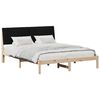 vidaXL Bedframe met hoofdeinde Bruin 160 x 200 cm Massief grenenhout