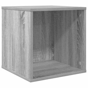 vidaXL Vinyl Album Doos Grijs Sonoma 37 x 36,5 x 38 cm Bewerkt hout