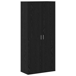 vidaXL Highboard met plank Zwart eiken 80 x 39 x 178 cm Bewerkt hout
