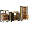 vidaXL Badkamermeubelset met plank 3 pcs Bruin Massief Mango Hout