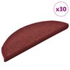 vidaXL Trapmatten 30 st 56x17x3 cm Bordeaux Halfrond