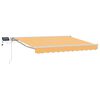 vidaXL Handmatige Luifelhouder met LED's Zand 5 &times; 3,5 m