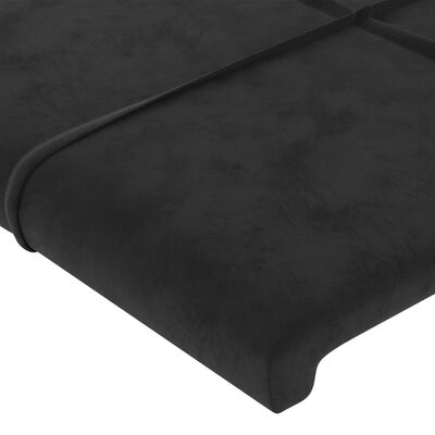 vidaXL Bedframe met hoofdeinde fluweel zwart 140x200 cm