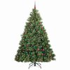 vidaXL Kunstkerstboom met 300 LED met standaard Groen 210 cm PE en PVC