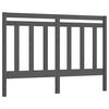 vidaXL Hoofdbord 156x4x100 cm massief grenenhout grijs