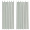 vidaXL Gordijnen voile met lussen 2 st 140x260 cm lichtgrijs