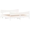 vidaXL Bedframe zonder matras massief grenenhout wit 200x200 cm