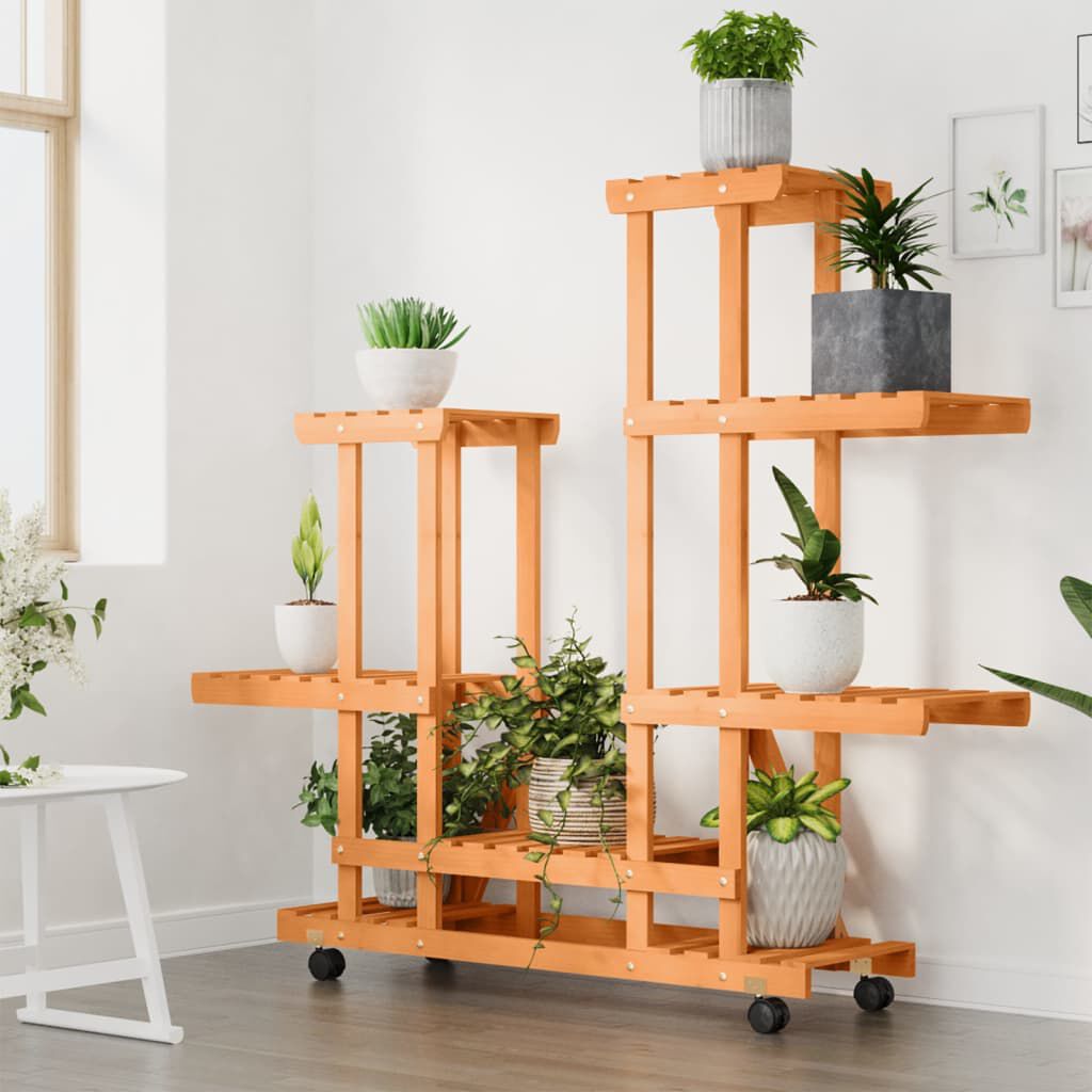 vidaXL - Plantenstandaard - Bruin - Hout | Leen Bakker