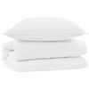 vidaXL Dekbed Set met kussen 2 st Wit Microfibre