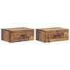 vidaXL Wandbeugel Bedkast 2 st Oud hout 49 x 34,5 x 20 cm Bewerkt hout