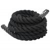 vidaXL Battle Rope Zwart 6 m 4,5 kg Polyester