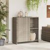vidaXL Opbergkast met plank Lichtgrijs 100 x 36 x 102 cm Rattan