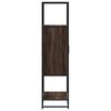vidaXL Hoge kast 68x35x139 cm bewerkt hout en metaal bruin eikenkleur