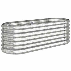 vidaXL Plantenbak 114x40x36 cm gegalvaniseerd staal zilverkleurig