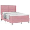 vidaXL Boxspringbed met hoofdeinde Roze 140 x 200 cm Fluweel
