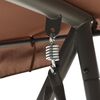 vidaXL Schommelbank voor buiten met luifel koffiekleurig