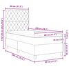 vidaXL LED Box Spring Bed met matras Lichtgrijs 80 x 200 cm Stof