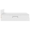 vidaXL Opslag bed met matras met opslag Puur Wit 140 x 190 cm Nep Leer