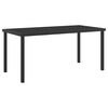 vidaXL Tuin eettafelset 7 pcs Zwart Poedercoating staal