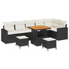 vidaXL Tuinbankenset 9 st Zwart poly rattan