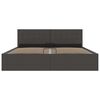 vidaXL Bedframe met hydraulische opslag stof donkergrijs 180x200 cm