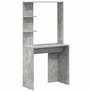 vidaXL Bureau Beton Grijs Bewerkt hout 78,5 x 37 x 154,5 cm