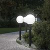 vidaXL Bolderverlichting met sensor 3 stuks 80 cm Zwart IP44