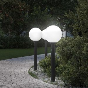 vidaXL Bolderverlichting met sensor 3 stuks 80 cm Zwart IP44