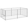 vidaXL Hondenkennel 200x100x70 cm staal zilverkleurig