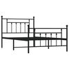 vidaXL Bedframe met hoofd- en voeteneinde metaal zwart 100x200 cm