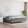 vidaXL Boxspring met matras stof donkergrijs 160x200 cm
