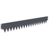 vidaXL Tuinrand 50 pcs 103 x 15 cm metaal Antracietkleurig