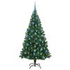 vidaXL Kunstkerstboom Groen 180 cm PVC en Staal en Kunststof