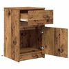 vidaXL LED Bedside Kast 2 pcs Oud hout 38 x 34 x 61 cm Bewerkt hout