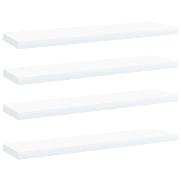 vidaXL Wandschappen 4 st 40x10x1,5 cm bewerkt hout wit
