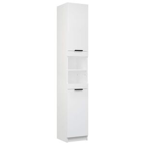 vidaXL Badkamerkast 32x34x188,5 cm bewerkt hout wit