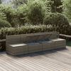 vidaXL 4-delige Loungeset met kussens poly rattan grijs