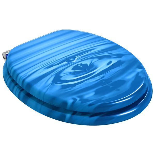 vidaXL Toiletbril Blauwe Druppel 44 x 38 cm MDF-plaat